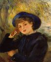 Auguste Renoir - Mademoiselle Demarsy. Woman leaning on her elbow 1882