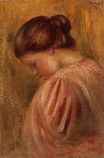 Pierre-Auguste Renoir - Portrait of a girl in red 1883