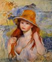 Renoir Pierre-Auguste - Young woman in a straw hat 1884