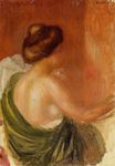 Renoir Pierre-Auguste - Seated woman in a green robe 1890