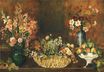 Renoir Pierre-Auguste - Vase basket of flowers and fruit 1890
