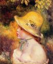 Renoir Pierre-Auguste - Young girl in a straw hat 1890