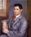 Renoir Pierre-Auguste - Young man in a red tie. Portrait of Eugene Renoir 1890