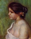 Auguste Renoir - Bust of a young woman with flowered ear 1898
