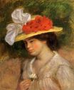 Pierre-Auguste Renoir - Woman in a flowered hat 1899