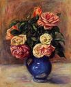 Auguste Renoir - Roses in a blue vase 1900