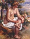Renoir Pierre-Auguste - Seated bather in a landscape 1900