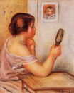 Renoir Pierre-Auguste - Gabrielle holding a mirror with a portrait of Coco 1905