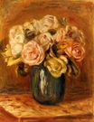 Pierre-Auguste Renoir - Roses in a blue vase 1906