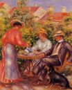Pierre-Auguste Renoir - The cup of tea. The Garden 1907