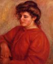 Pierre-Auguste Renoir - Woman in a red blouse 1908