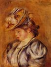 Renoir Pierre-Auguste - Girl in a flowery hat 1908
