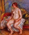 Pierre-Auguste Renoir - Nude woman on gree cushions 1909