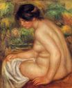 Renoir Pierre-Auguste - Seated nude in profile. Gabrielle 1913