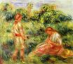 Pierre-Auguste Renoir - Two young women in a landscape 1916