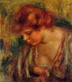 Renoir Pierre-Auguste - Profile of Andre leaning over 1917