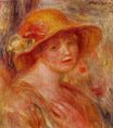 Auguste Renoir - Woman in a straw hat 1918