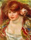 Renoir Pierre-Auguste - Woman wearing a rose. Andree 1919