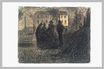 Group of figures in front of a house and some trees 1881-1890
