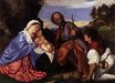 Titian - The Holy Family with a Shepherd 1510
