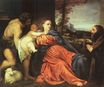 Tiziano Vecelli - Holy Family and Donor 1513-1514