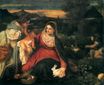 Tiziano Vecelli - Madonna and Child with St. Catherine and a Rabbit 1530