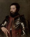 Tiziano Vecelli - Portrait of a Man in Armor 1530