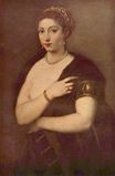 Tiziano Vecellio - Girls in Furs. Portrait of a woman 1535-1537