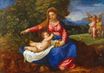 Titian - Madonna and Child in a Landscape with Tobias and the Angel 1535-1540