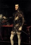 Tiziano Vecellio - Portrait of Philip II in Armour 1550-1551