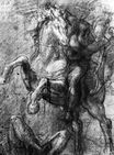 Tiziano Vecellio - Cavalier over a fallen adversary 1562-1564
