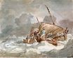 William Turner - Sailors Getting Pigs on board in a Gale 1792-1793;