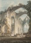 William Turner - Tintern Abbey: The Crossing and Chancel, Looking towards the East Window 1794