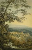 William Turner - Tivoli, Villa of Maecenas, after John Robert Cozens 1794-1797