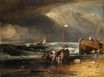 William Turner - A Coast Scene with Fishermen Hauling a Boat Ashore ‘The Iveagh Seapiece’ 1803-1804