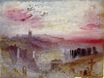 William Turner - View over Town at Sunset, a Cemetery in the Foreground 1832