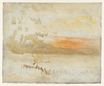William Turner - Sunset Seen from a Beach with Breakwater 1845