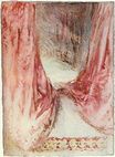 William Turner - A bed, drapery 1827 study