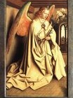 Jan van Eyck - Angel Annunciate, from exterior of left panel of the Ghent Altarpiece 1432