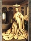 Jan van Eyck - Virgin Annunciate, from the exterior of the right panel of the Ghent Altarpiece 1432