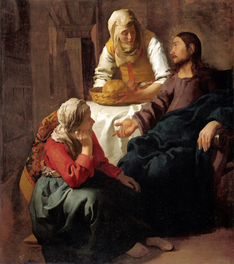 Johannes Vermeer - Christ in the House of Martha and Mary 1654