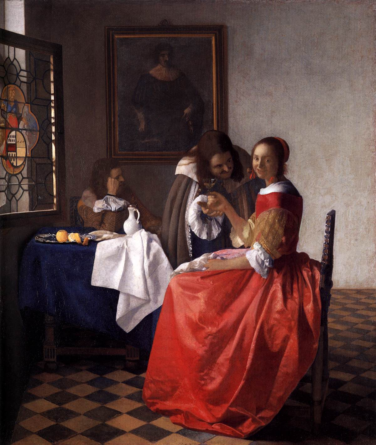 Johannes Vermeer - A Lady and Two Gentlemen 1659