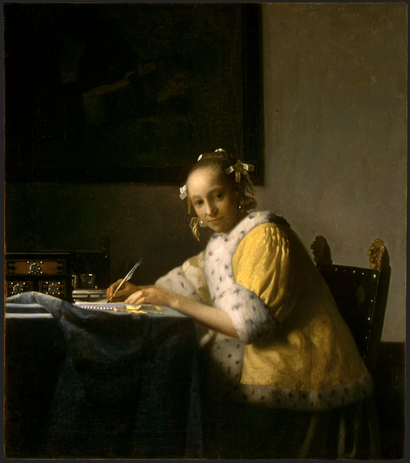 Johannes Vermeer - A lady writing 1665-1666
