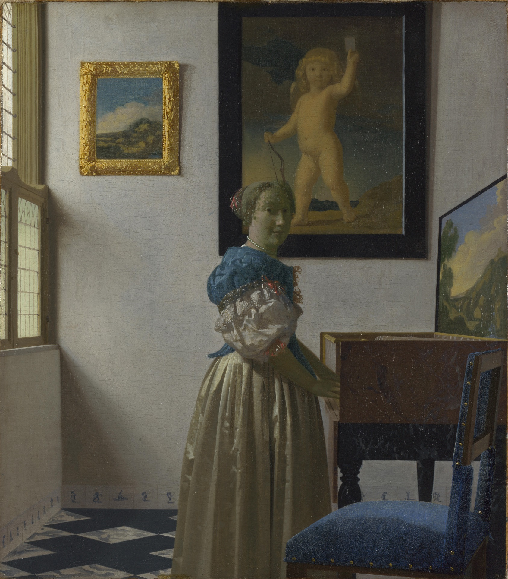 Johannes Vermeer - A Lady Standing at a Virginal 1670-1672