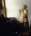 Johannes Vermeer - Young Woman with a Pearl Necklace 1662