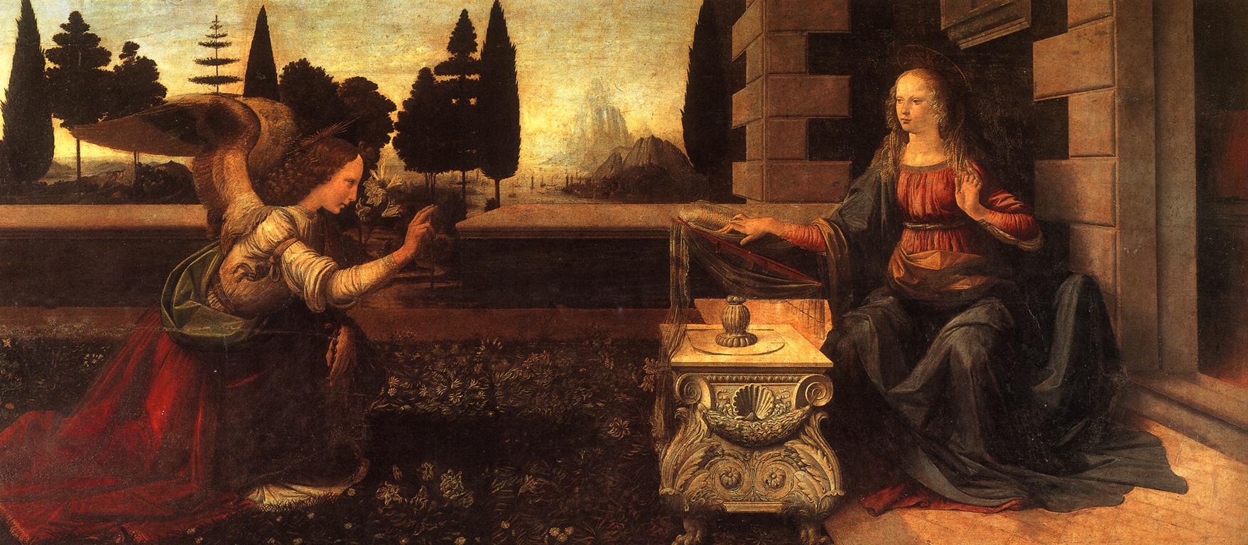 Leonardo da Vinci - Annunciation 1472-1475