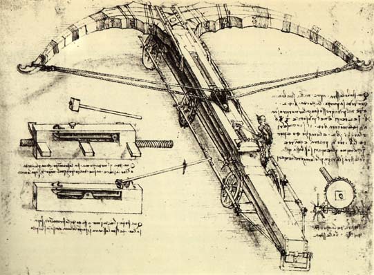 Leonardo da Vinci - Design for a Giant Crossbow 1482