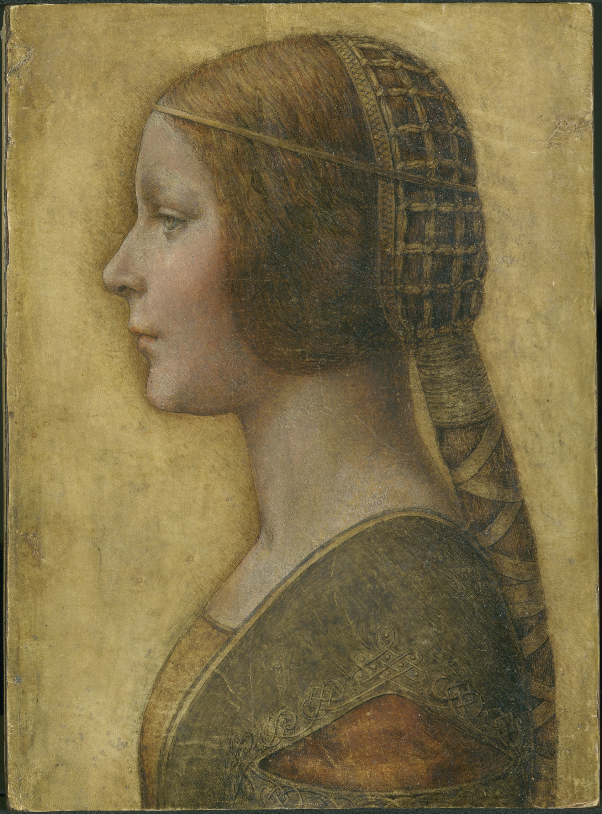 Leonardo da Vinci - Portrait of a Young Fiancée. La Bella Principessa 1490-1499