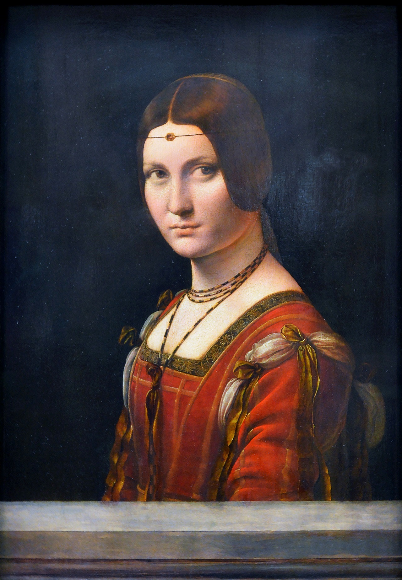 Leonardo da Vinci - Portrait of an Unknown Woman. La Belle Ferroniere 1490