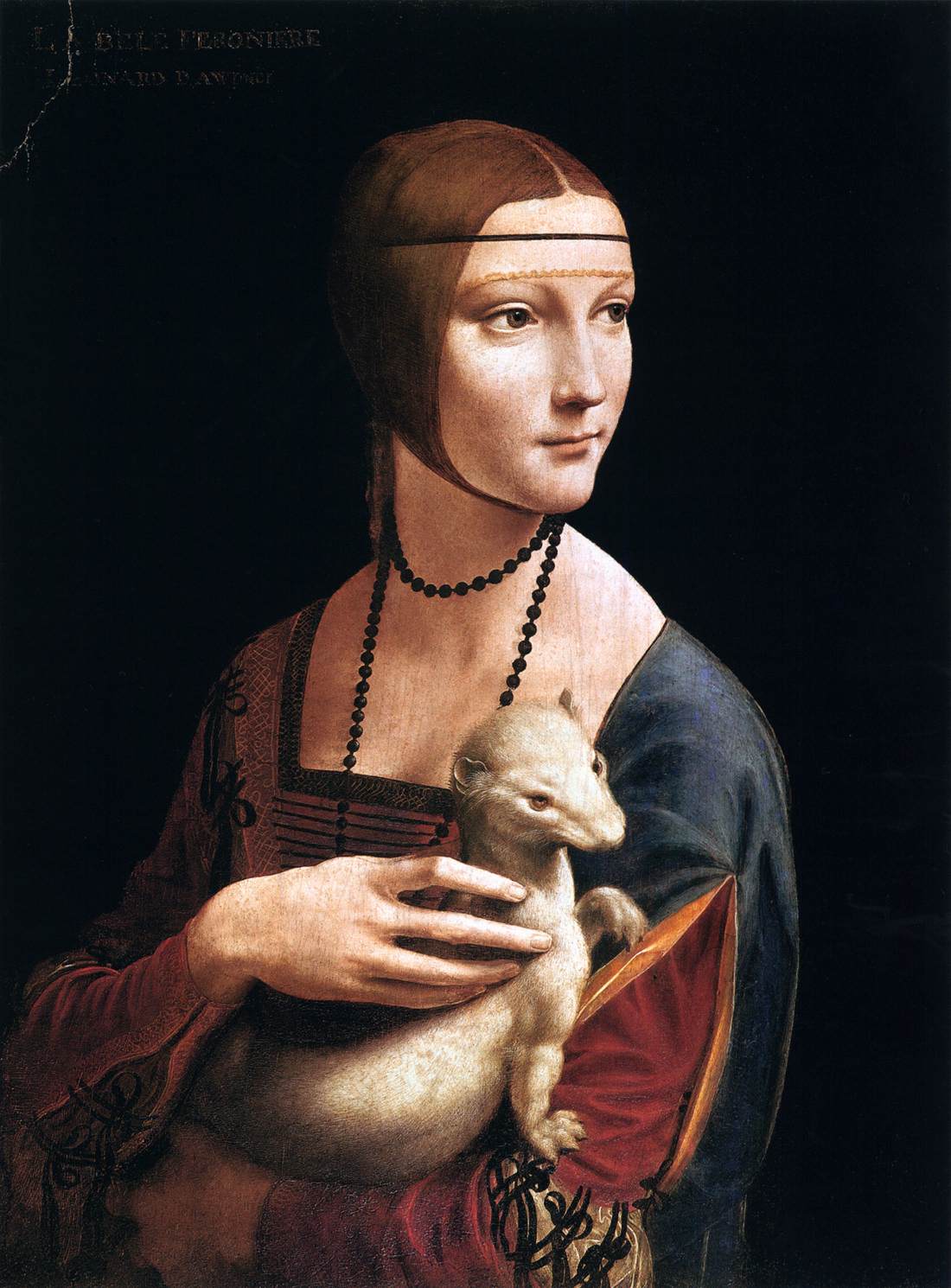 Leonardo da Vinci - The Lady with an Ermine, Cecilia Gallerani 1496